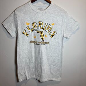 Simply Southern Florida Sunflower Gray Short Sleeve Tee Shirt Size Small NWT